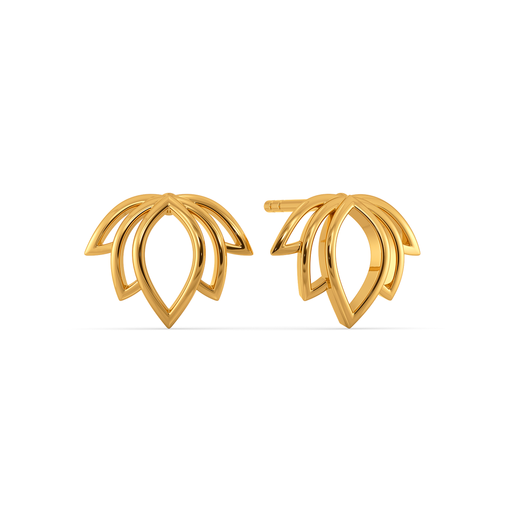 Lotus Glow Gold Earrings