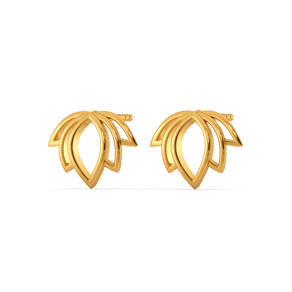 Lotus Glow Gold Earrings