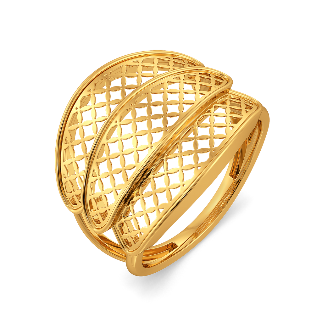 Vow Weave Gold Rings