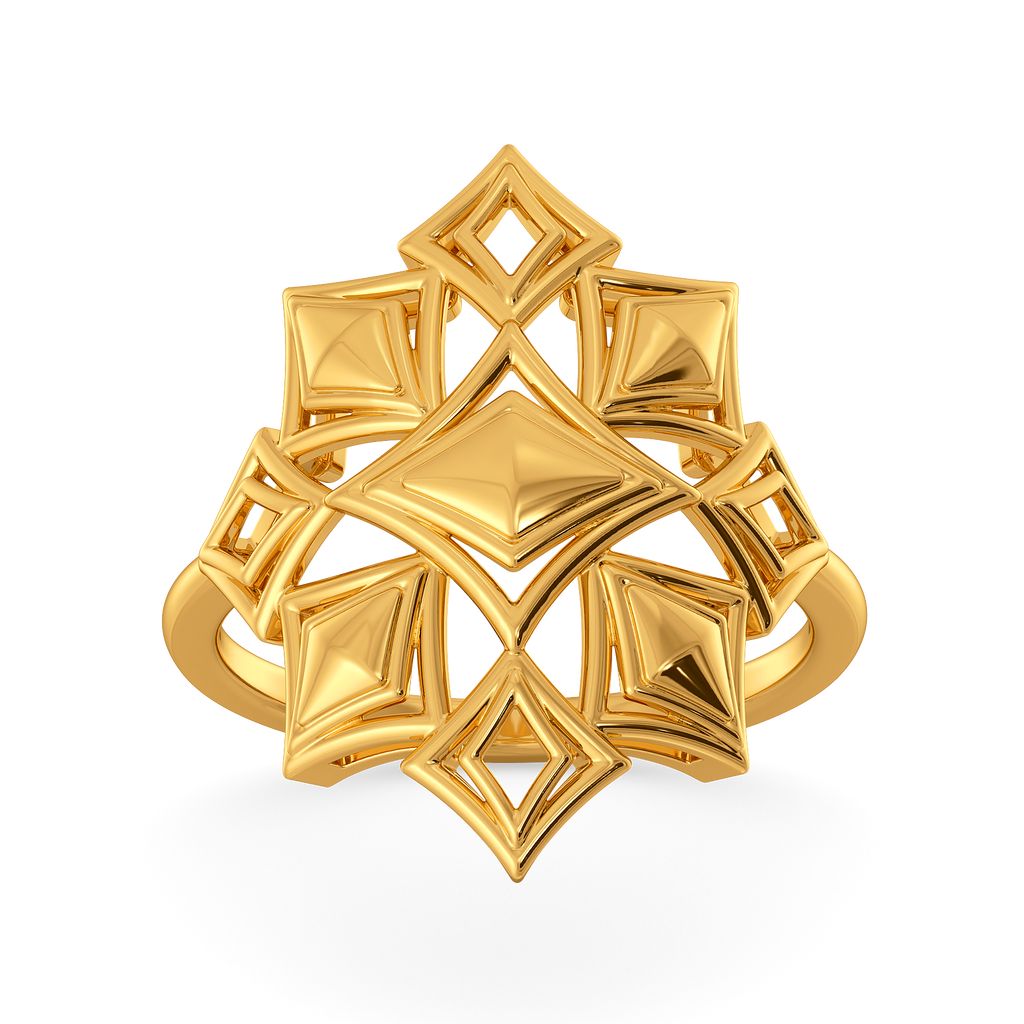 Sacred Symmetry Gold Rings alternate view 3