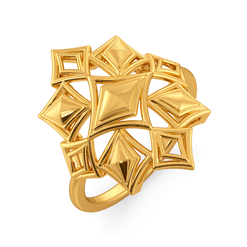 Sacred Symmetry Gold Rings