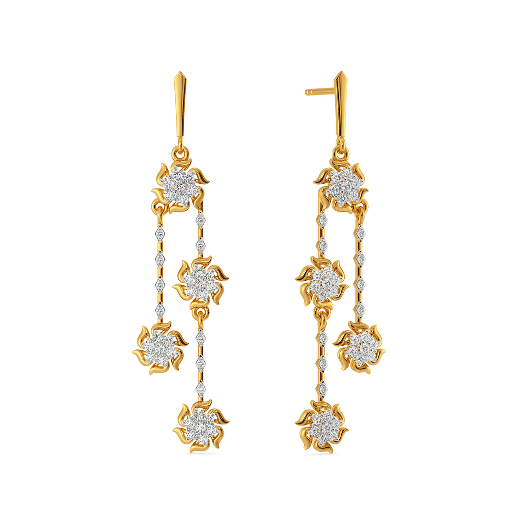 Petals of Celebration Diamond Earrings