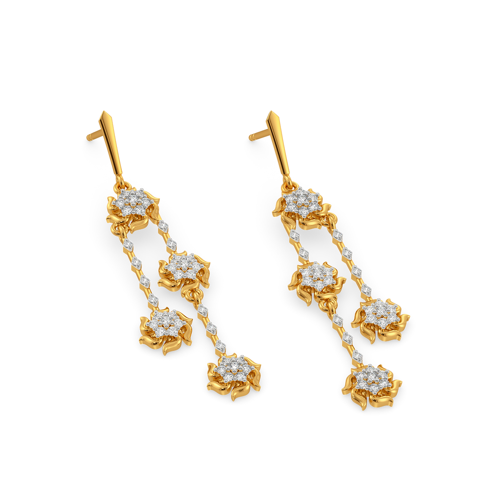 Petals of Celebration Diamond Earrings