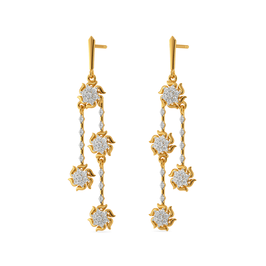 Petals of Celebration Diamond Earrings