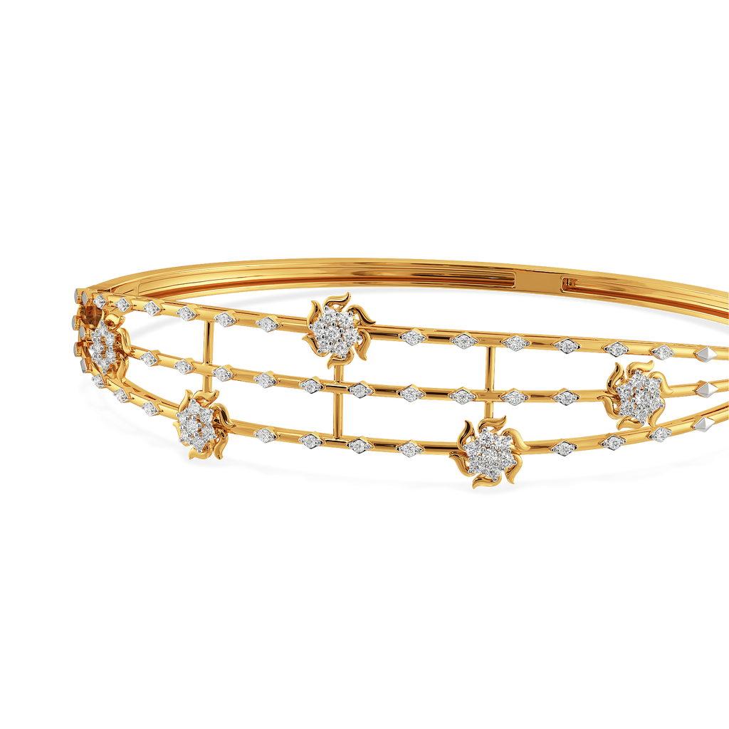 Petals of Celebration Diamond Bangles