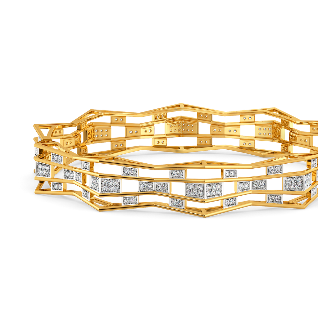 Classic Wedding Story Diamond Bangles