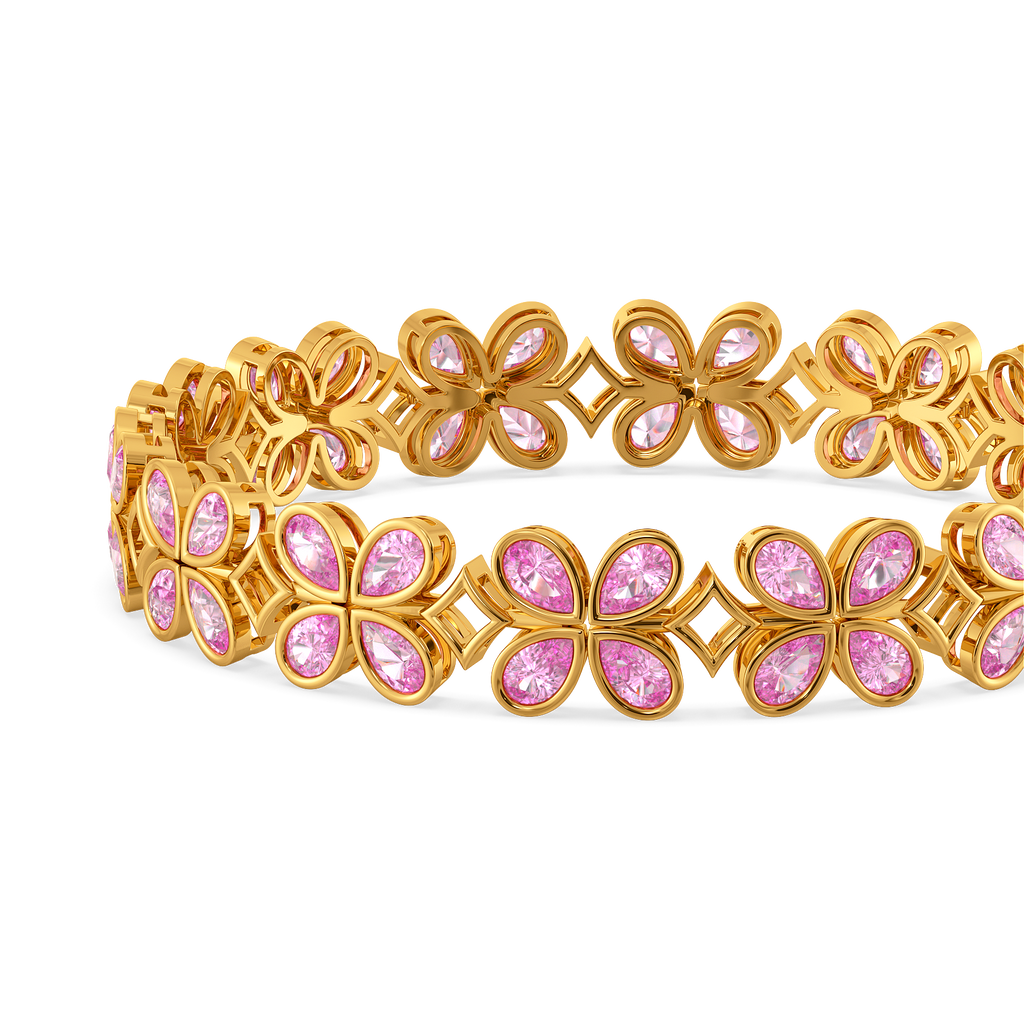 Pink Moments Gemstone Bangles