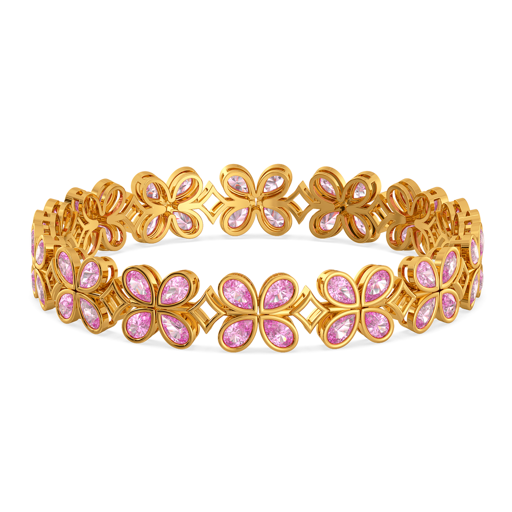 Pink Moments Gemstone Bangles