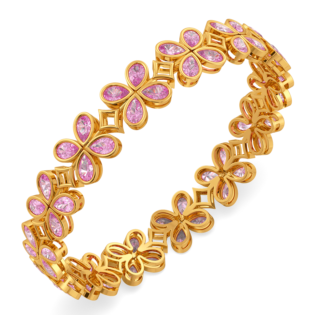 Pink Moments Gemstone Bangles