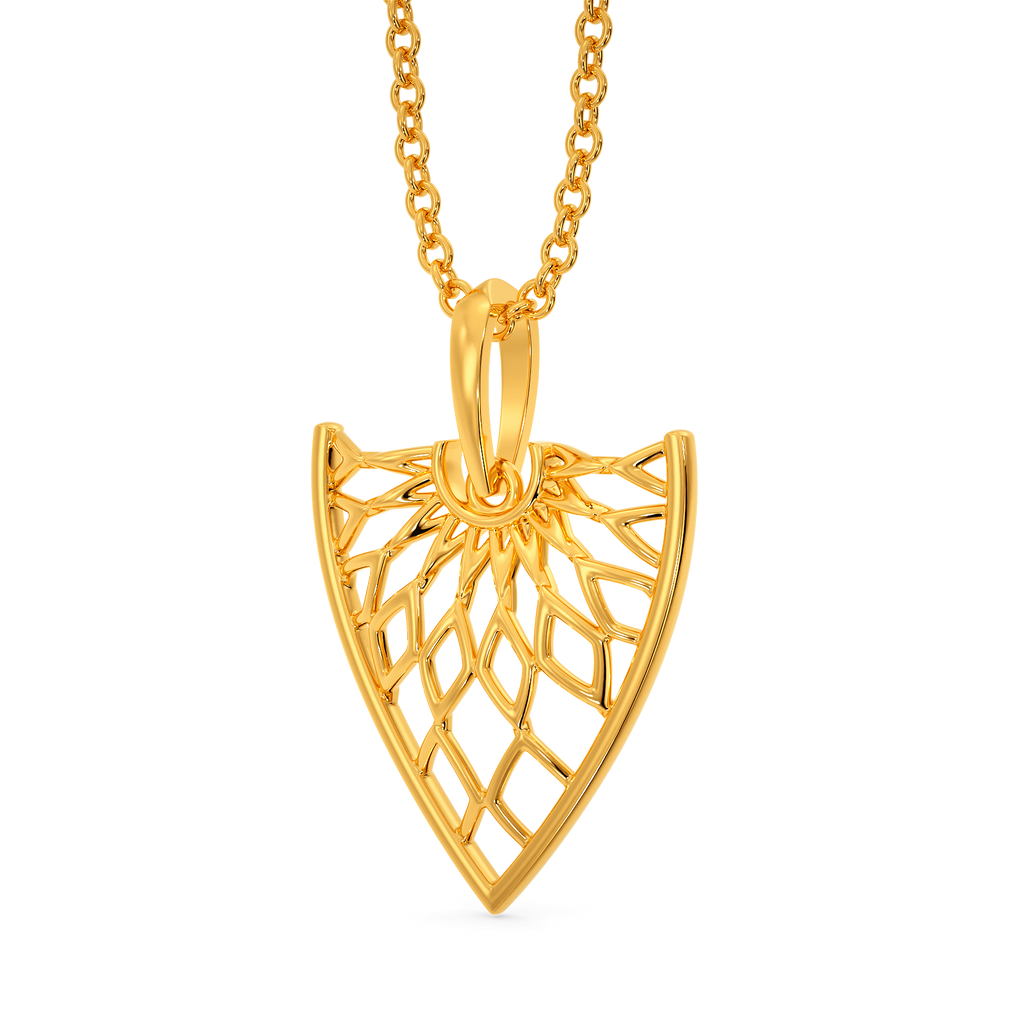 Net Zoned Gold Pendants