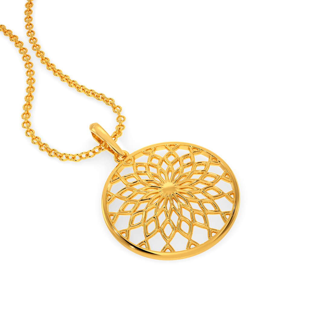 Totally Netted Gold Pendants