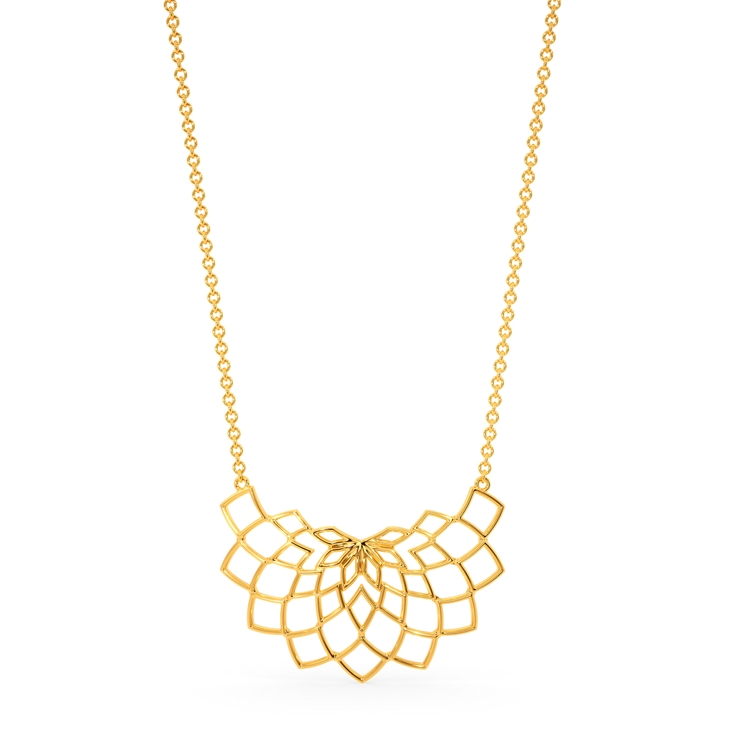 Net Gaze Gold Necklaces