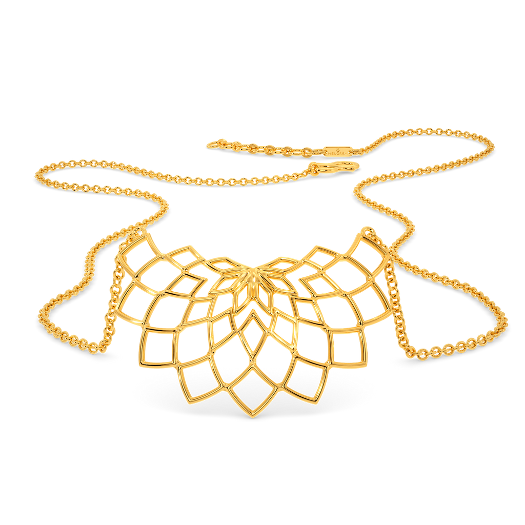 Net Gaze Gold Necklaces