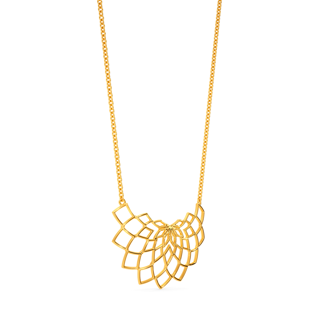Net Gaze Gold Necklaces