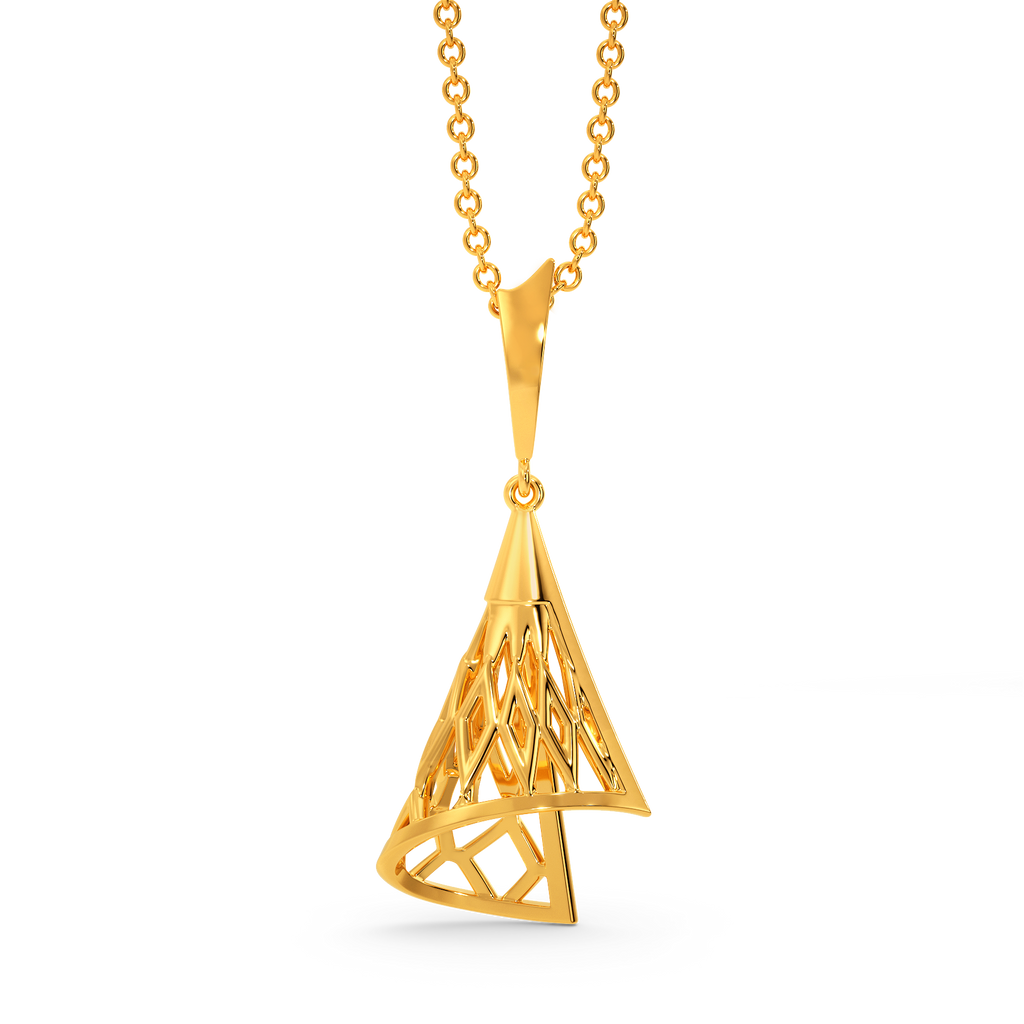 Net Tone Gold Pendants