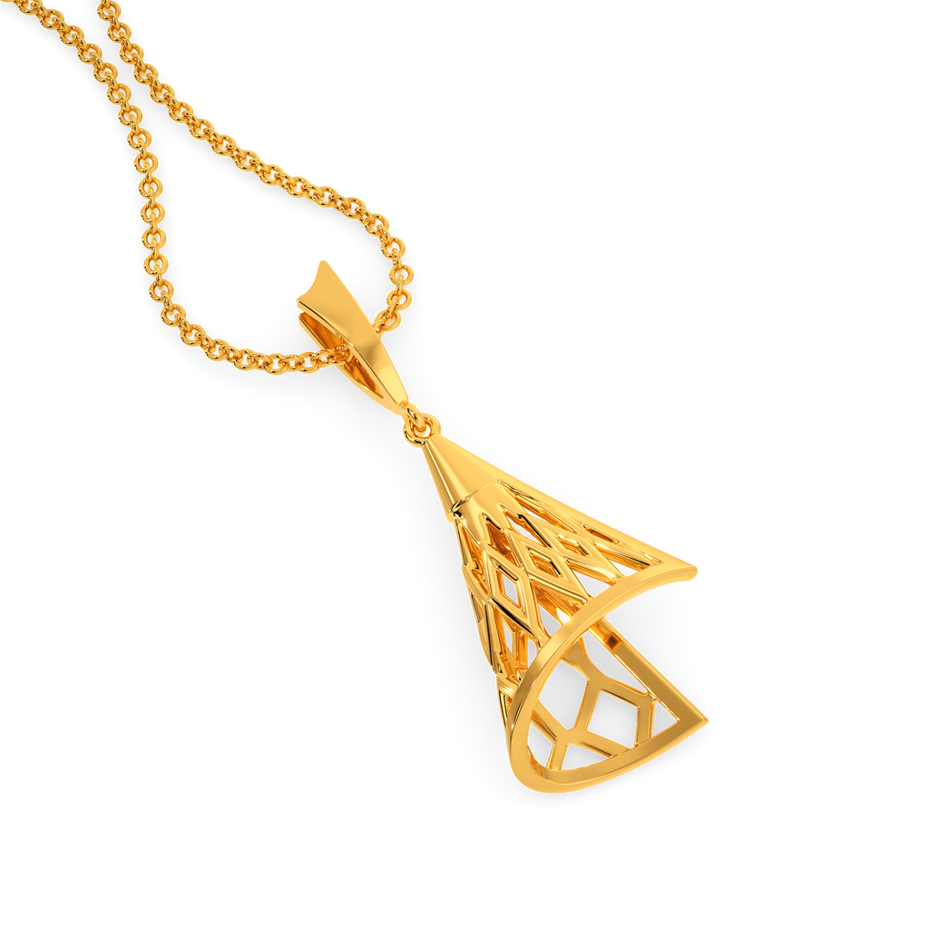 Net Tone Gold Pendants