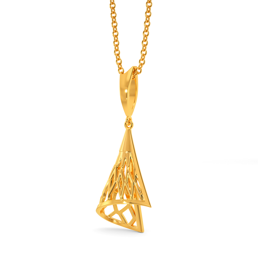 Net Tone Gold Pendants