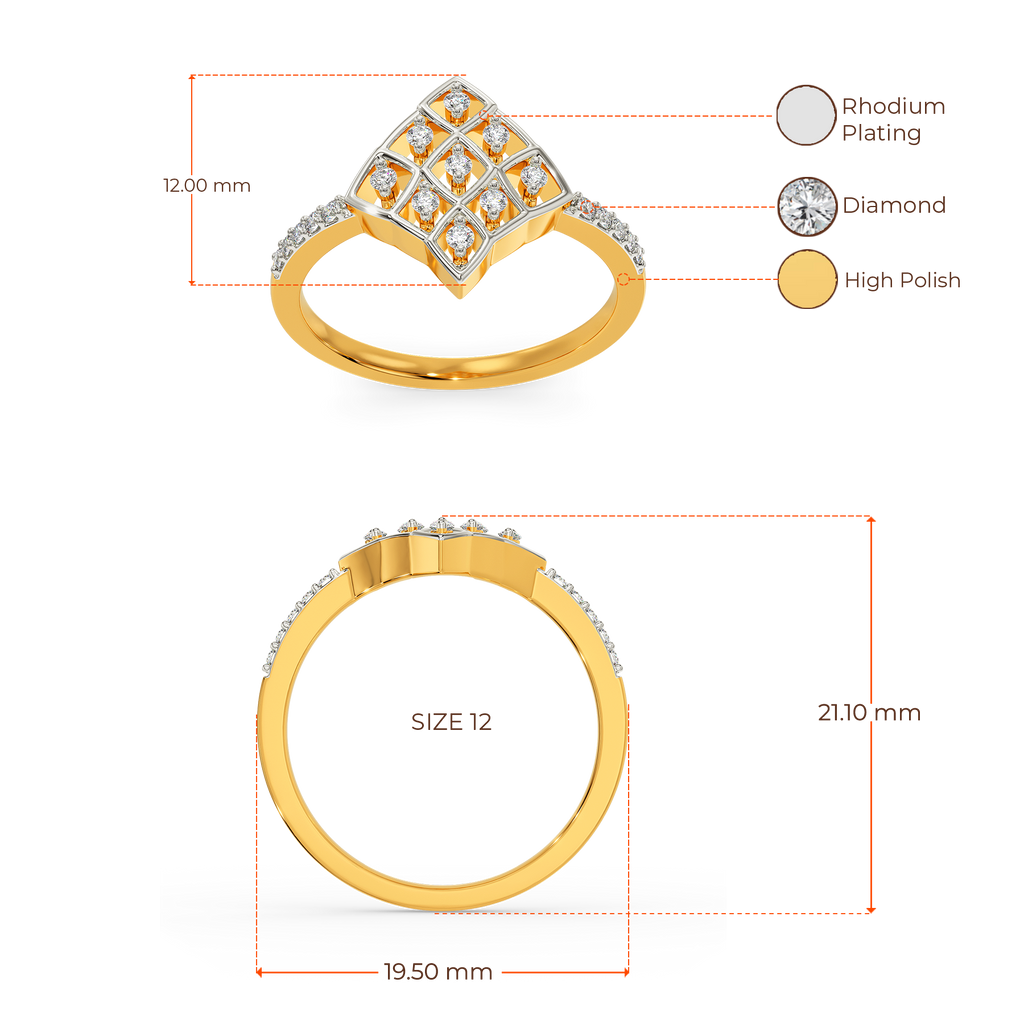 Neat Net Diamond Rings image