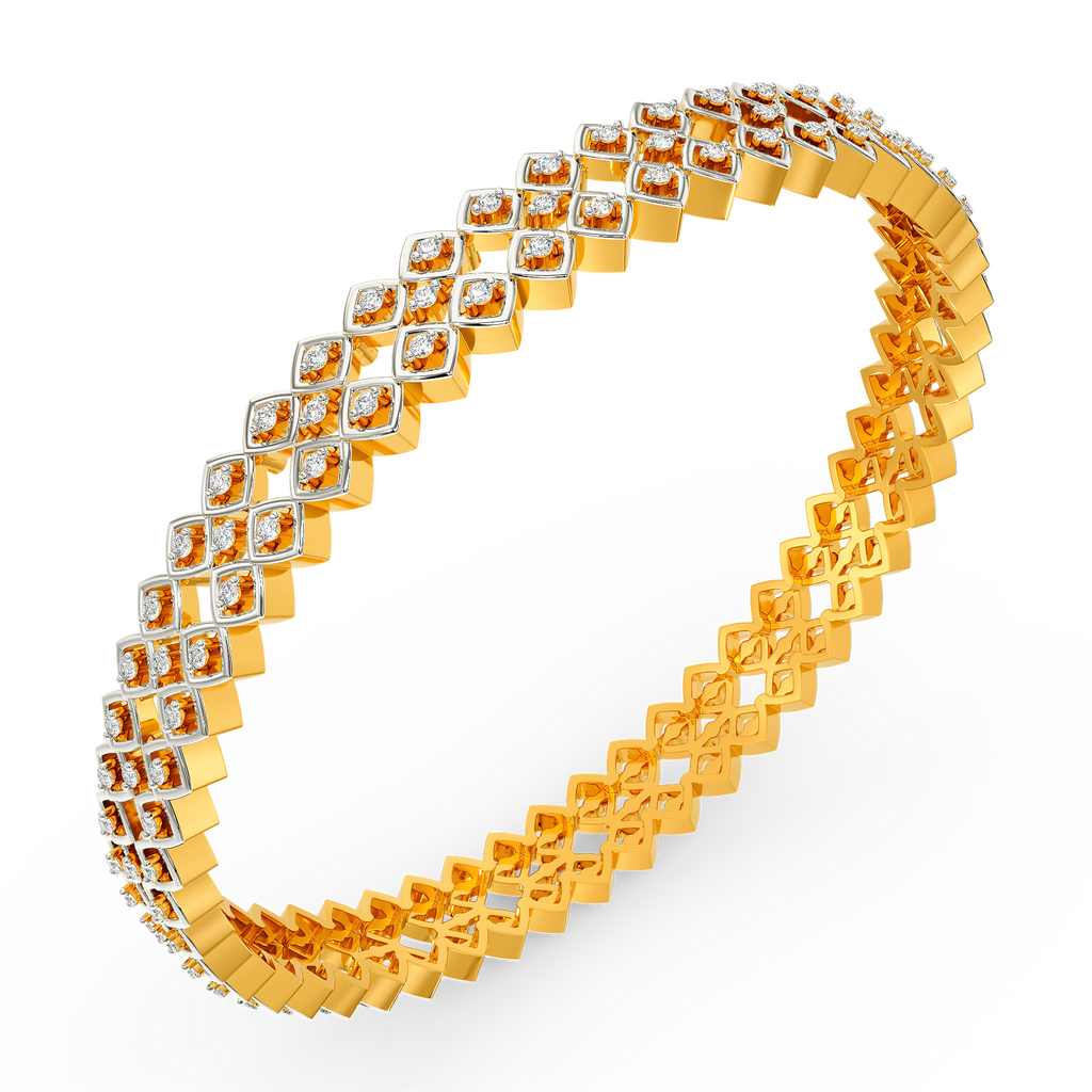 Cover Me In Nets Diamond Bangles