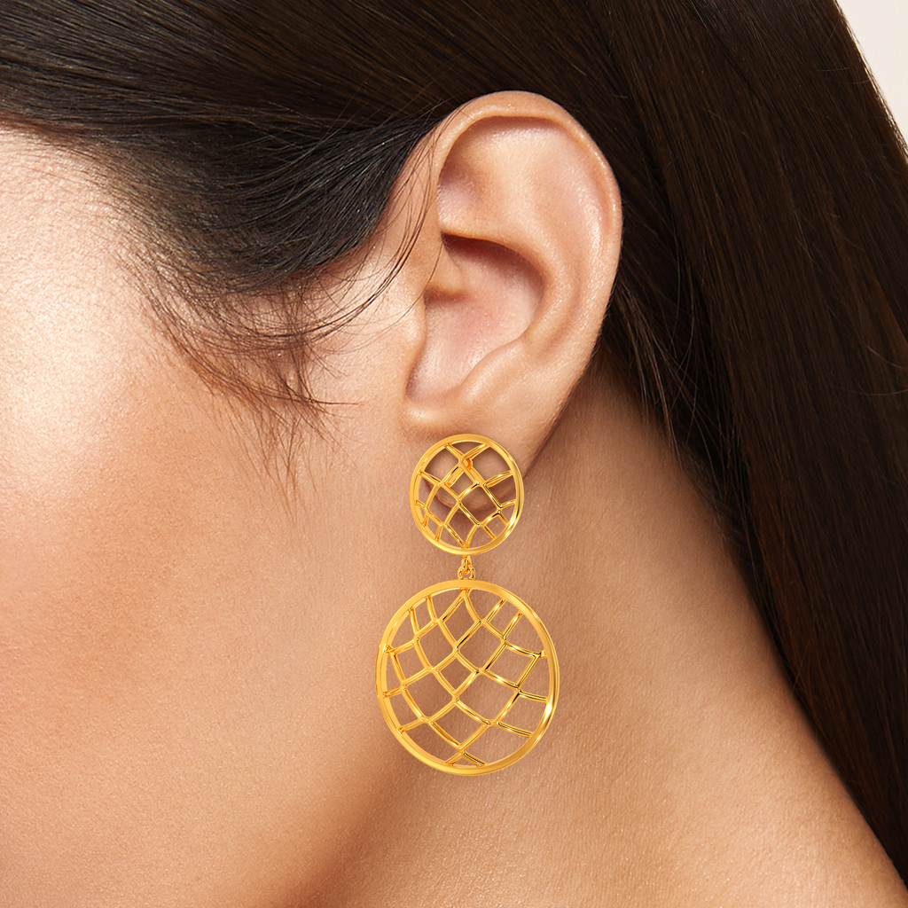 Net O Veil Gold Earrings
