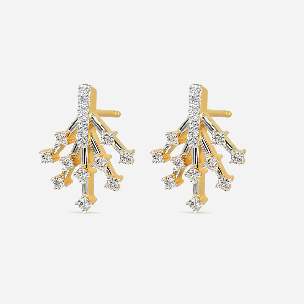Sequined Shimmer Diamond Earrings