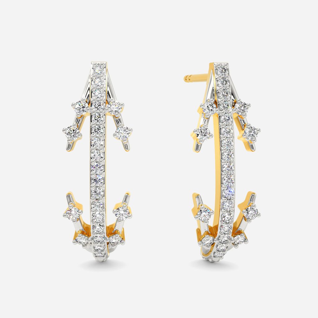 Glitzy Evening Diamond Earrings