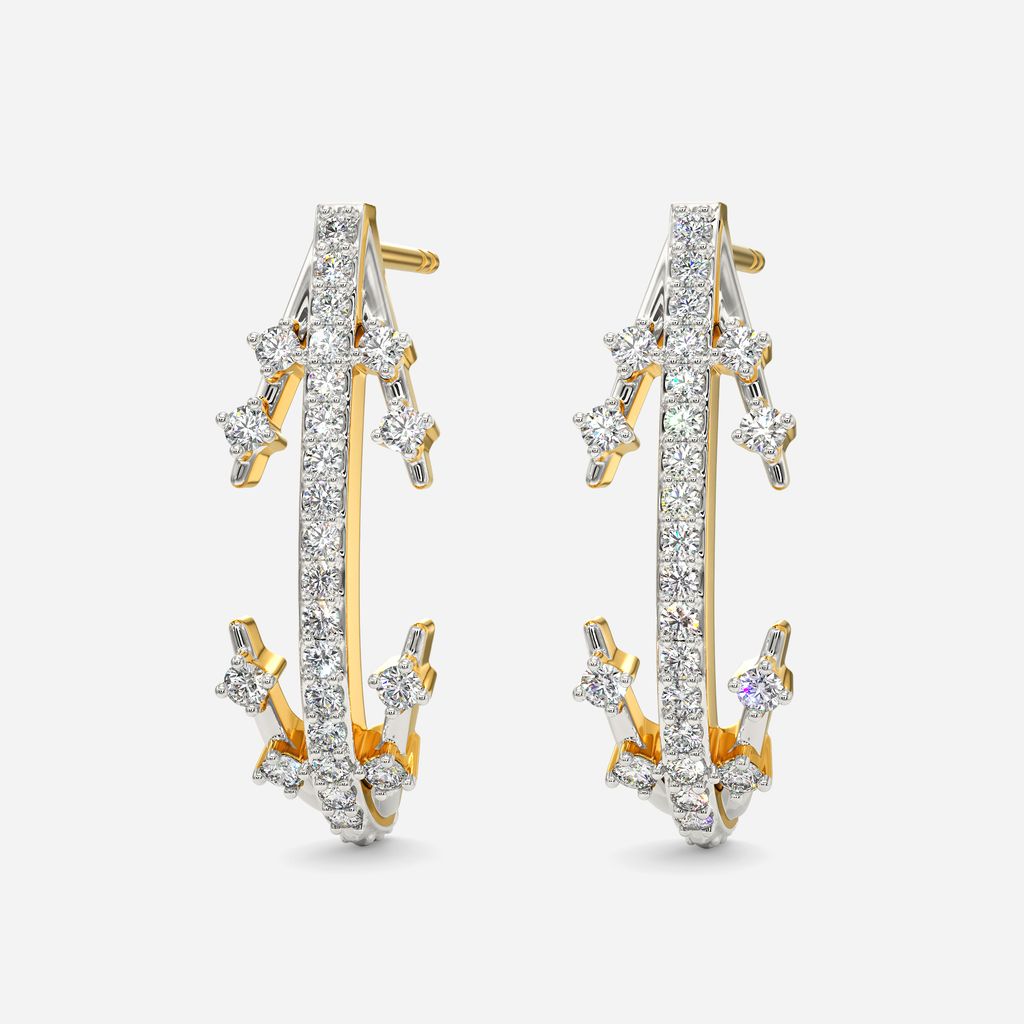 Glitzy Evening Diamond Earrings