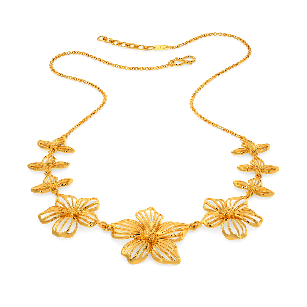 Blooming Heart Gold Necklaces