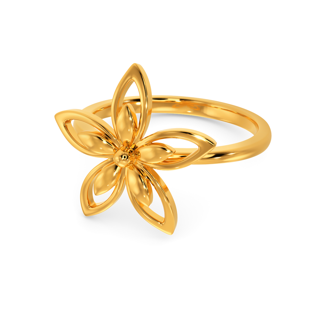 Florals of the Fall Gold Rings alternate view 2