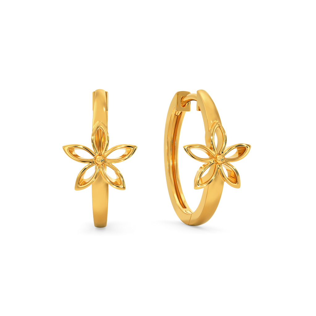 Florals of the Fall Gold Earrings