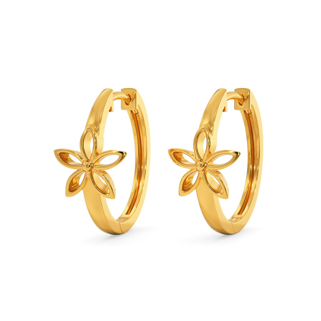 Florals of the Fall Gold Earrings