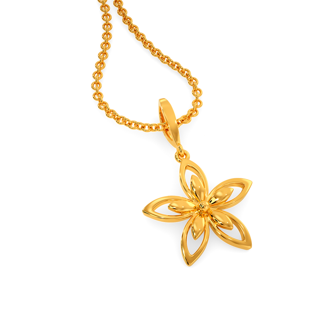 Florals of the Fall Gold Pendants