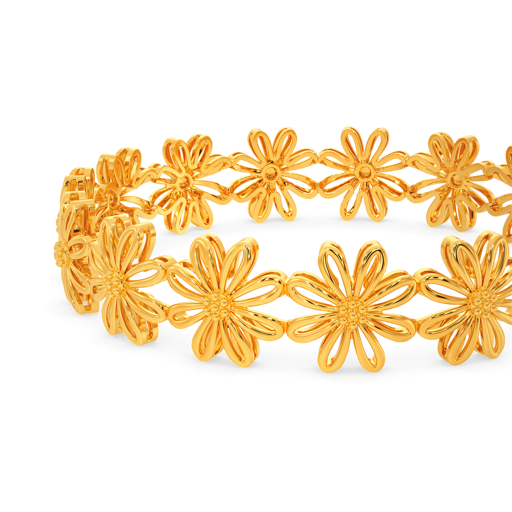 Florals n More Gold Bangles