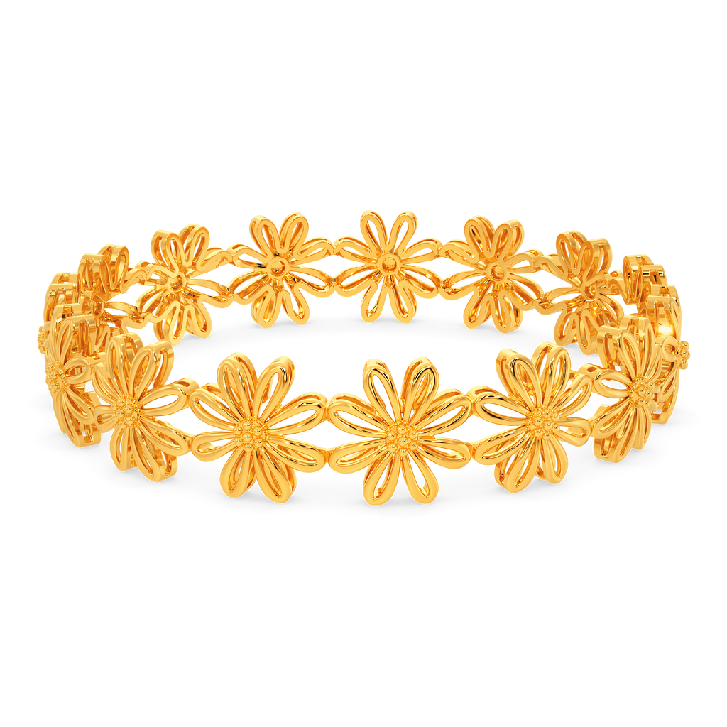 Florals n More Gold Bangles