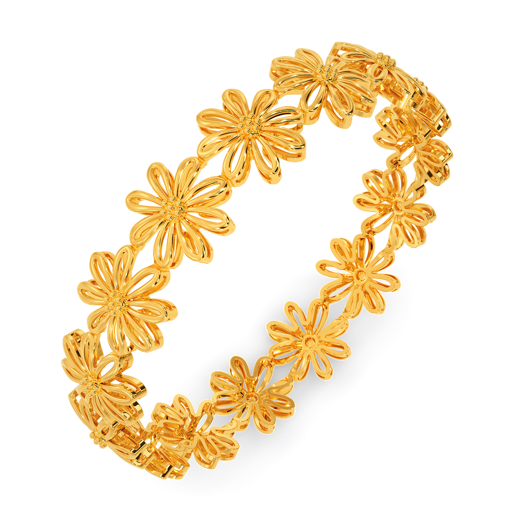 Florals n More Gold Bangles