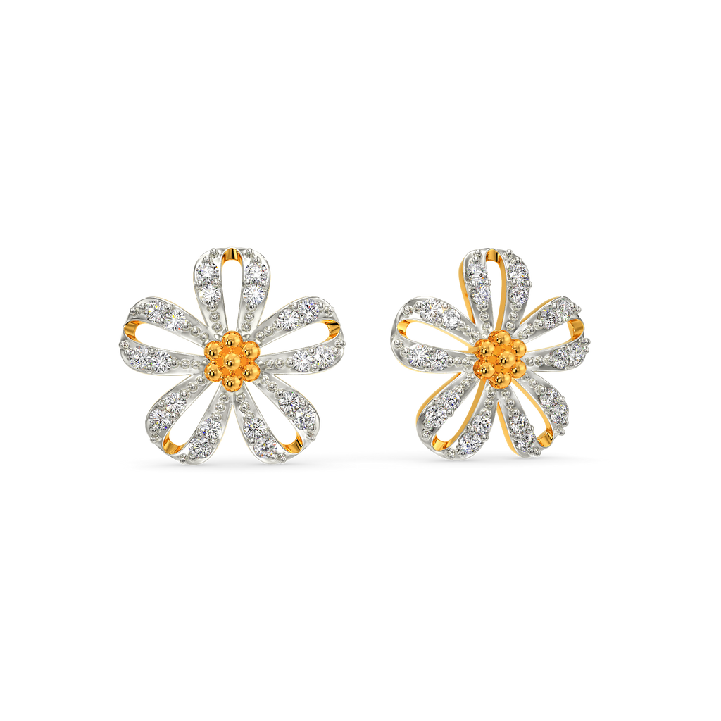 Lets Talk Florals Diamond Earrings
