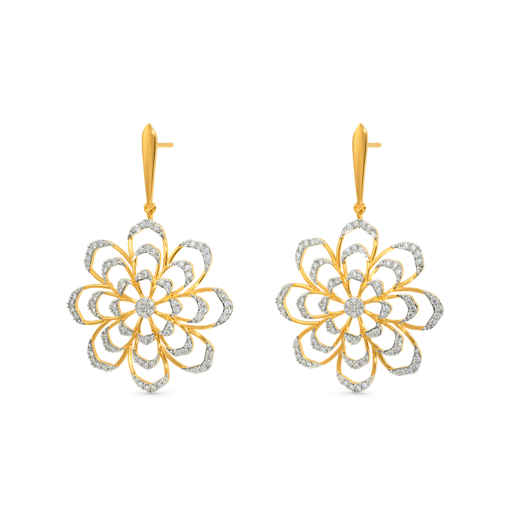 World of Blooms Diamond Earrings