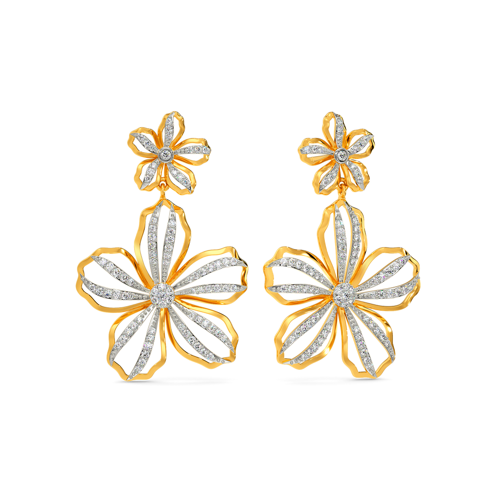 Petals Story Diamond Earrings