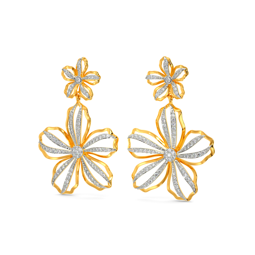 Petals Story Diamond Earrings