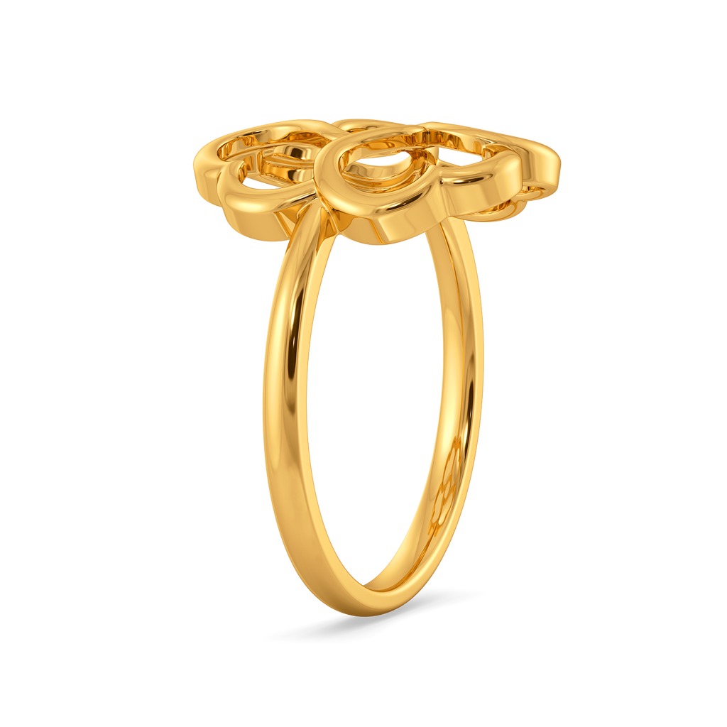Petal Poise Gold Rings image