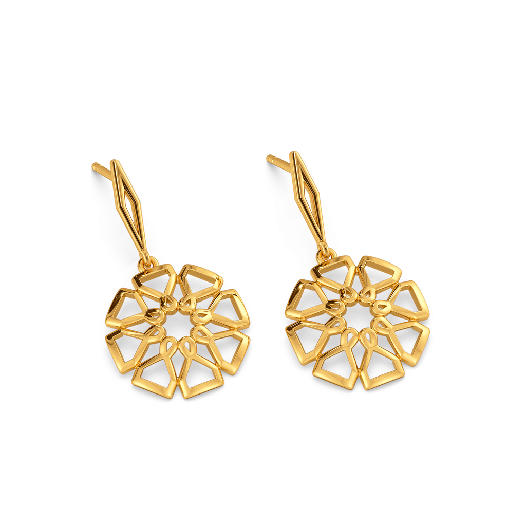 Fresh Petals Gold Earrings
