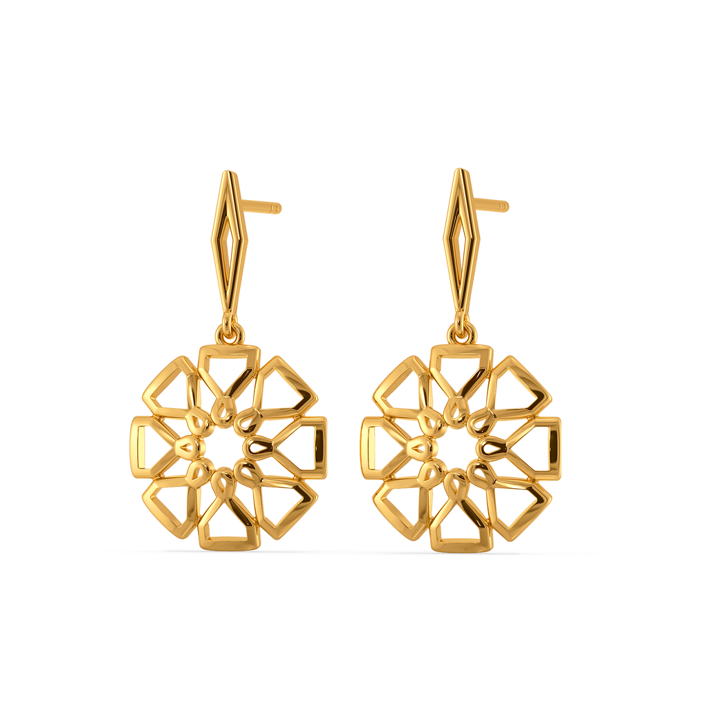 Fresh Petals Gold Earrings