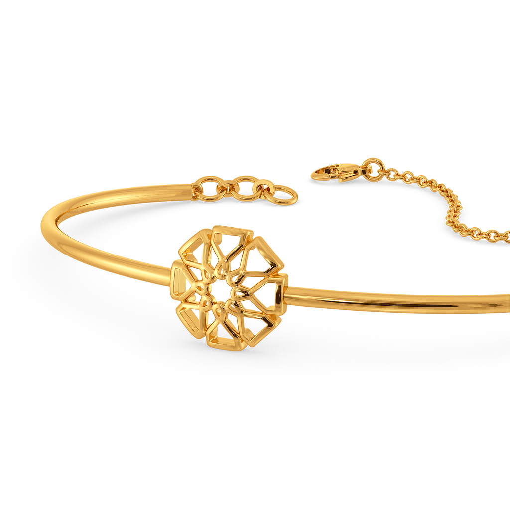 Fresh Petals Gold Bangles