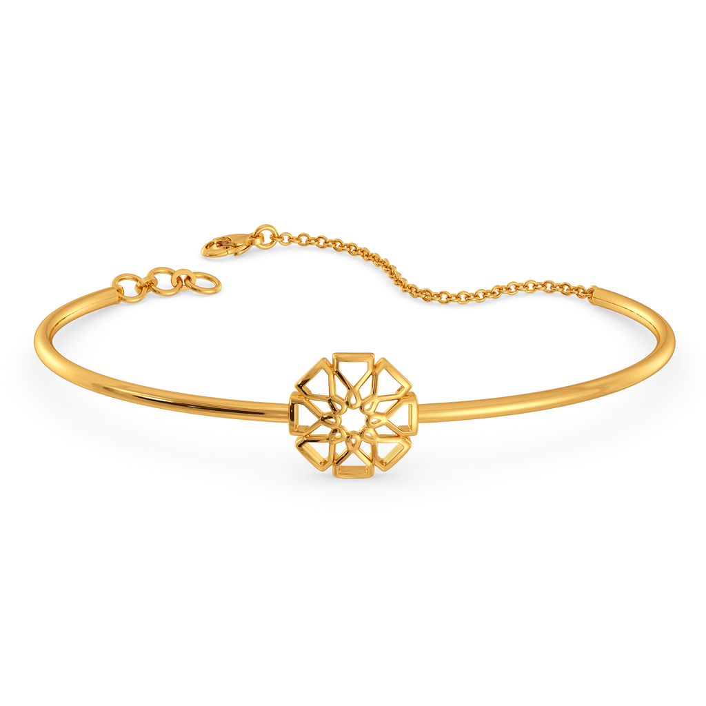 Fresh Petals Gold Bangles