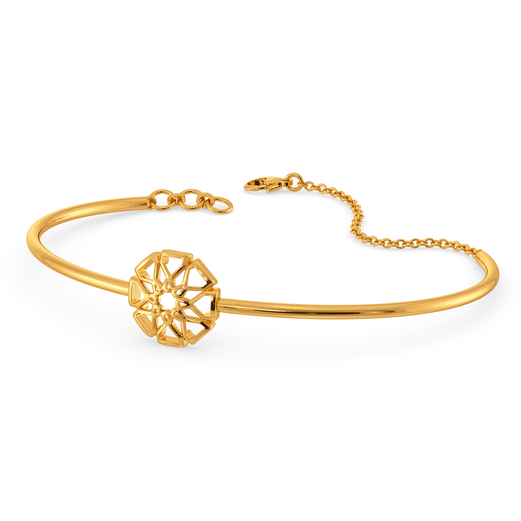Fresh Petals Gold Bangles