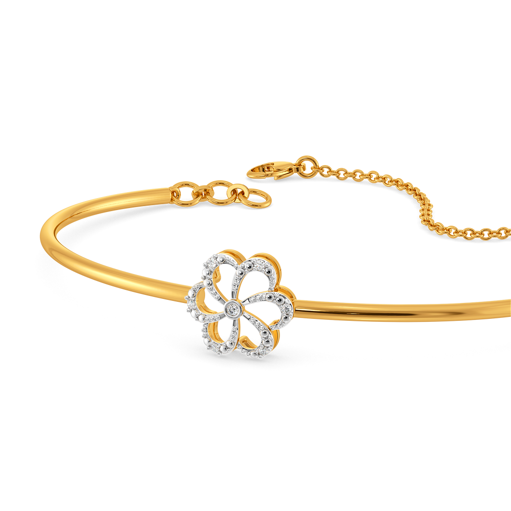 Floral Flow Diamond Bangles