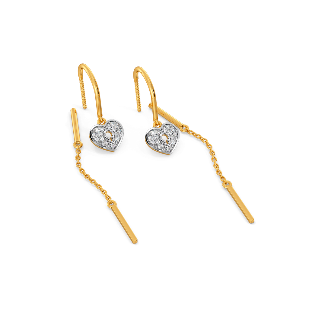 Amour Heart Diamond Earrings