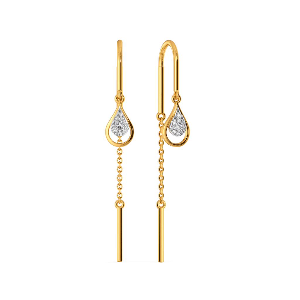 Teardrop Lace Diamond Earrings