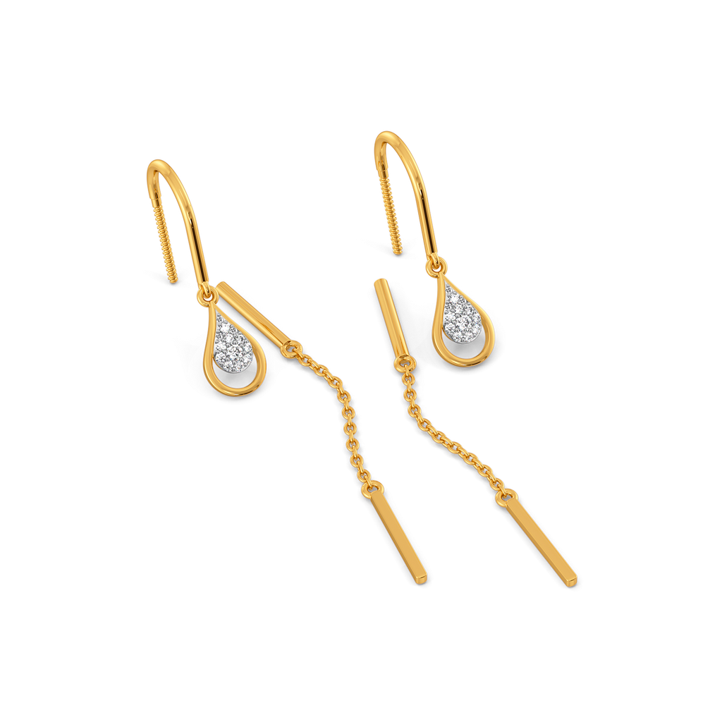 Teardrop Lace Diamond Earrings