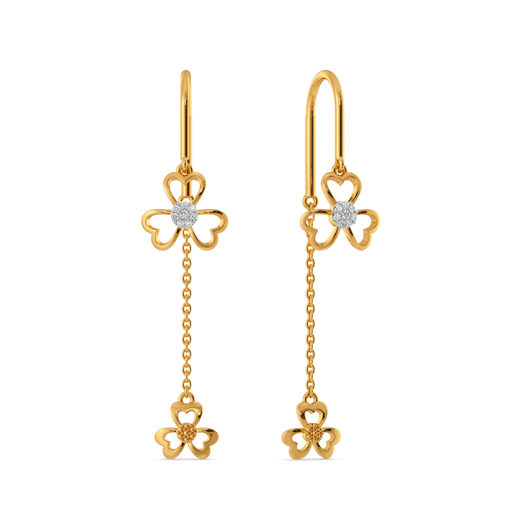 Floral Lace Diamond Earrings